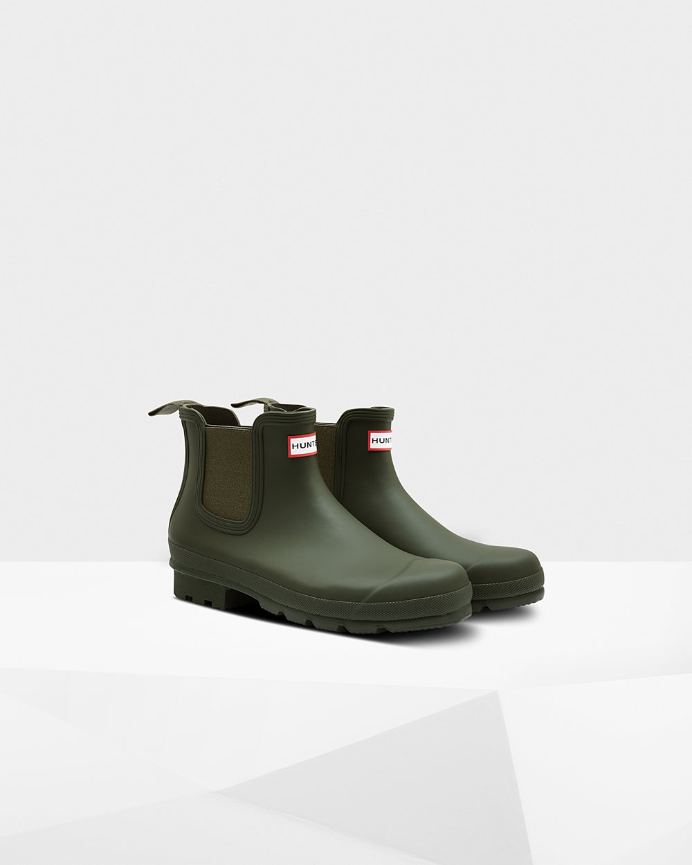 Botas Chelsea Original Hunter Hombre - Verde Oscuro Oliva - 879051MTO